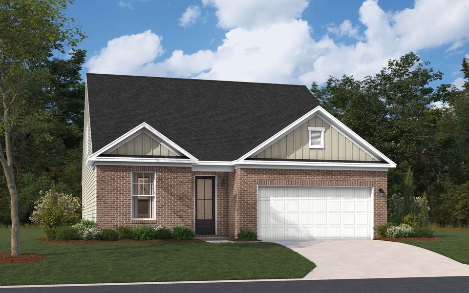Representative exterior photo of a completed home built from the The Garland by Stanley Martin Homes in The Retreat at Laurelbrook, Sherrills Ford, NC (Image 23).
