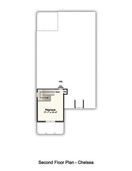 2D floor plan layout for the Chelsea by Grant & Co in Myers Park, Arlington, TN (Image 4).