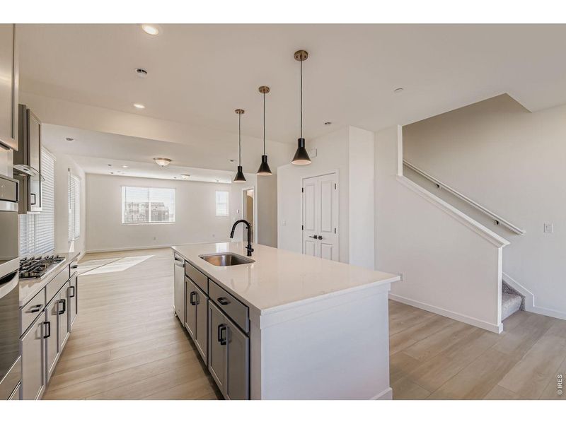 Furnished interior view inside a new home in Parkside West at Baseline, Broomfield (Image 8).