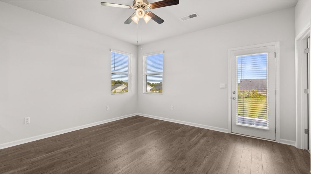 Representative unfurnished interior of a home built from the Sullivan by D.R. Horton in Byrd Village, Graniteville (Image 12).