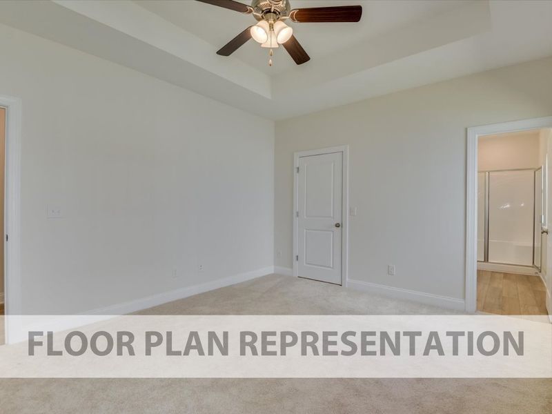 Primary Bedroom Floorplan Representation Photo 2 | The 1490 Plan by Ivey Homes Primary Bedroom Floorplan Representation Photo 2 | The 1490 Plan by Ivey Homes