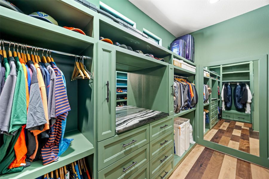 Designed with separate his-and-hers sections Designed with separate his-and-hers sections