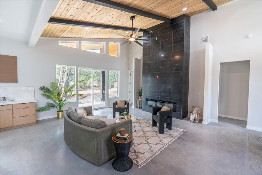 Furnished interior view inside a new home in , Wimberley (Image 11). Furnished interior view inside a new home in , Wimberley (Image 11).