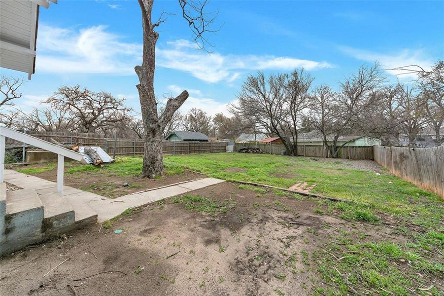 View of fenced backyard View of fenced backyard