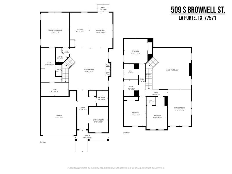 2D floor plan layout of this home in , La Porte, TX (Image 3).