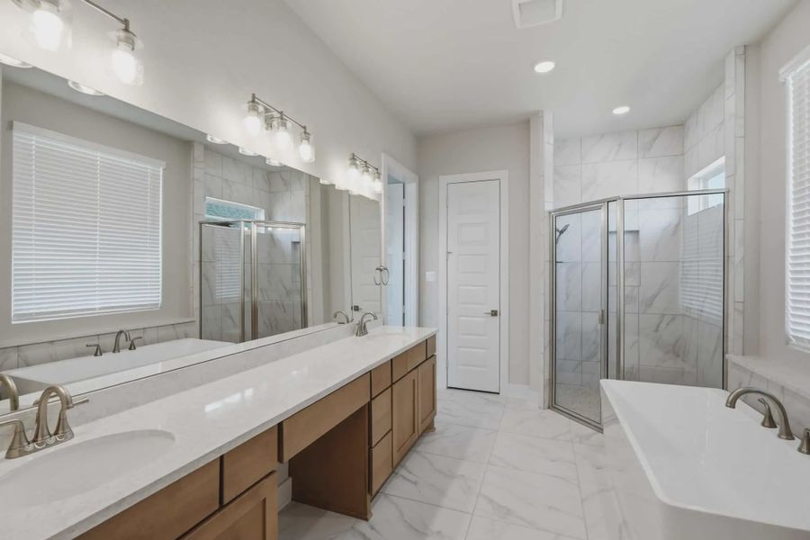 Representative furnished interior of a home built from the Layla by Chesmar Homes in Esperanza 60's, Boerne (Image 4).