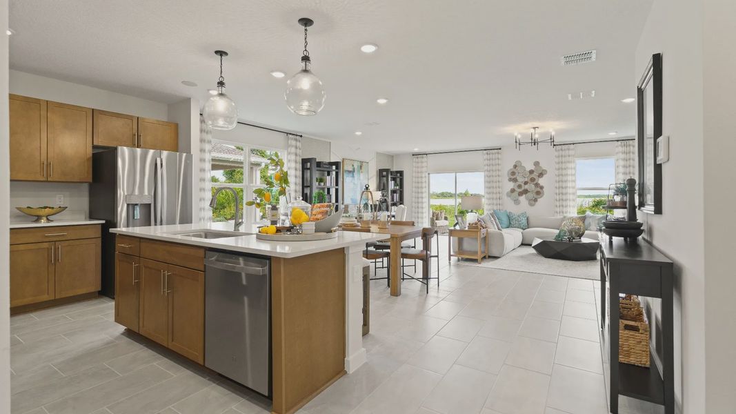 Castaway Floor Plan Open Concept Living Space with a Kitchen and Living Area