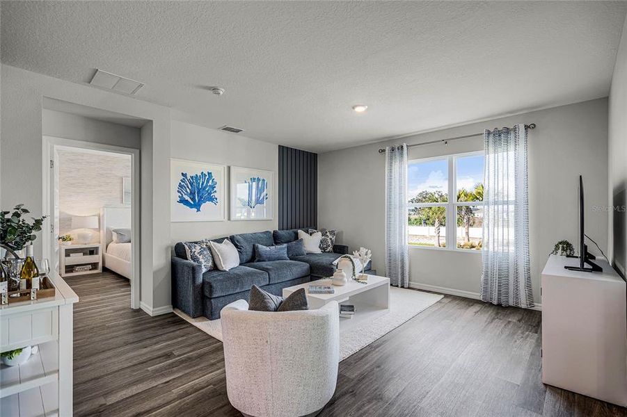Furnished interior view inside a new home in Villamar, Winter Haven (Image 15). Furnished interior view inside a new home in Villamar, Winter Haven (Image 15).