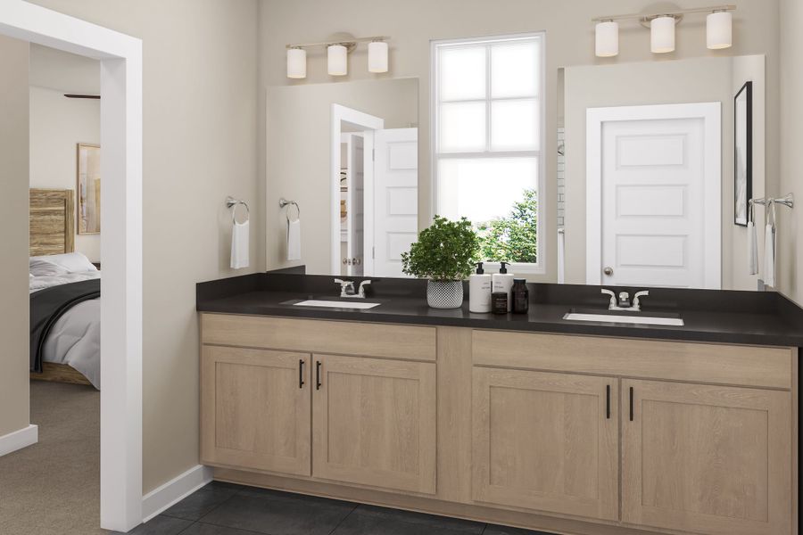 Representative furnished interior of a home built from the Greeley by Tri Pointe Homes in Park Central, Georgetown (Image 13).