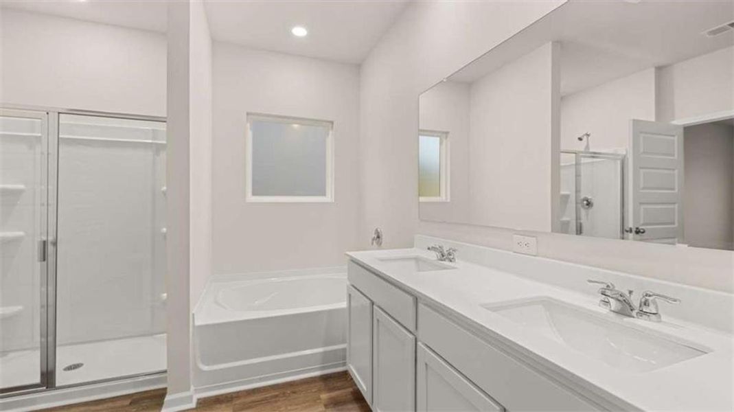 Furnished interior view inside a new home in Brooks Station, Dacula (Image 9).