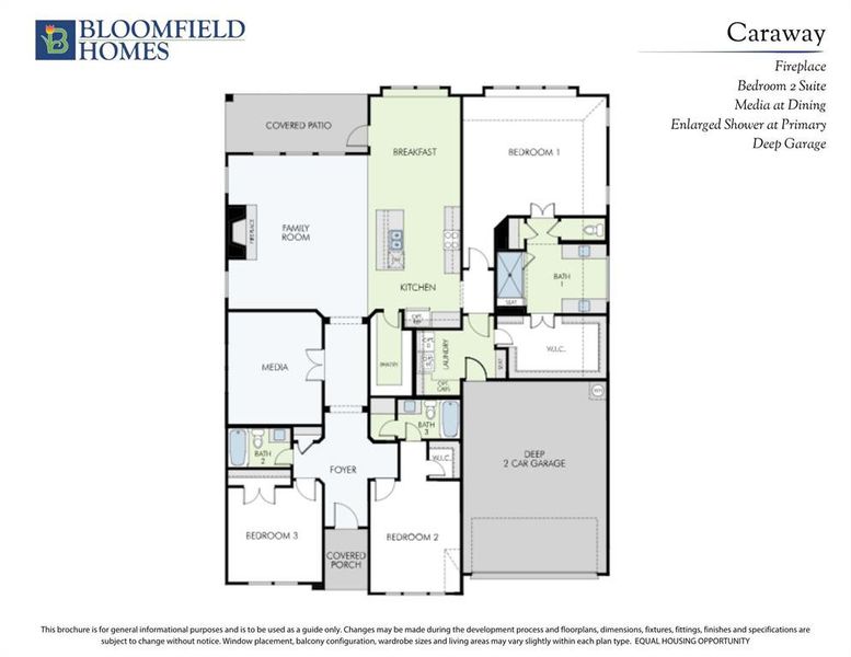 2D floor plan layout of this home in The Enclave at Parks of Aledo, Aledo, TX (Image 2).