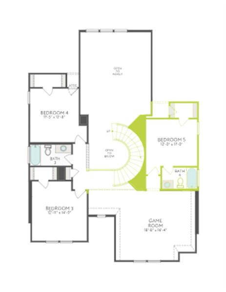 2D floor plan layout of this home in Trillium 50′, Richmond, TX (Image 4). 2D floor plan layout of this home in Trillium 50′, Richmond, TX (Image 4).