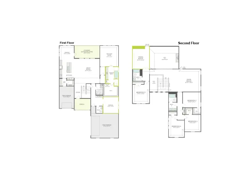 2D floor plan layout of this home in Somerset Park, Rockwall, TX (Image 4). 2D floor plan layout of this home in Somerset Park, Rockwall, TX (Image 4).