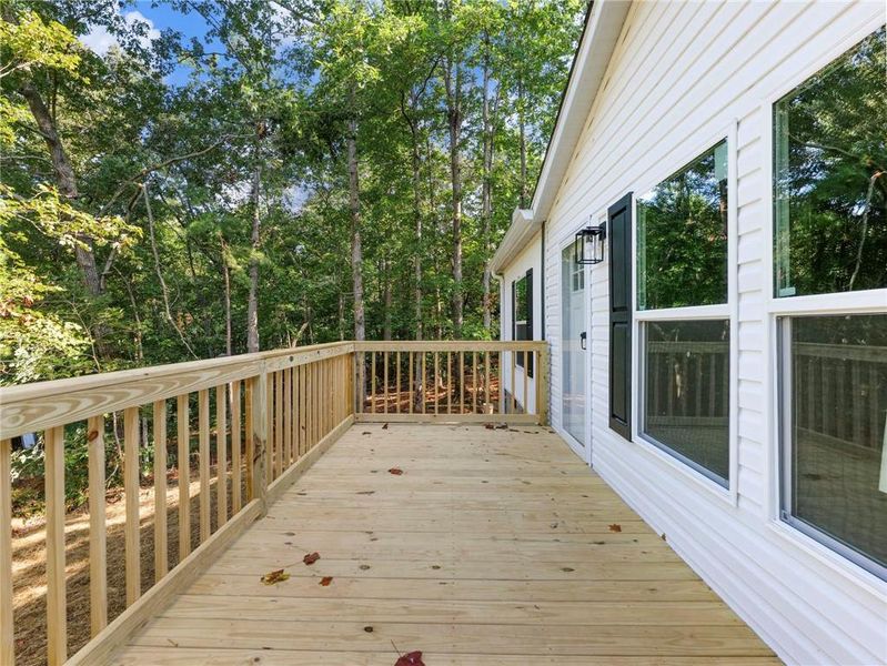 Exterior details and patio area of a home in , Clarkesville (Image 28).