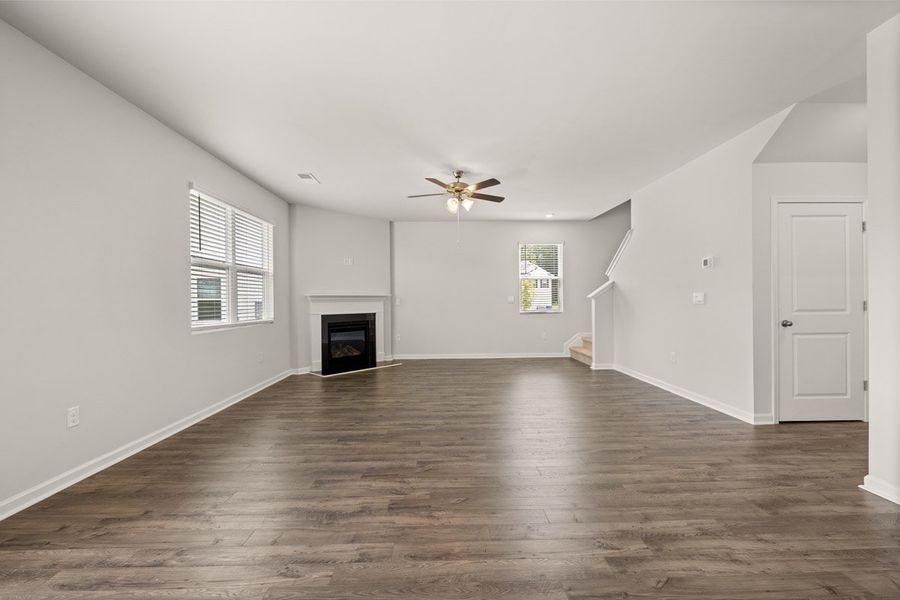 Representative unfurnished interior of a home built from the Mansfield by D.R. Horton in Southwind Village, Evans (Image 22).