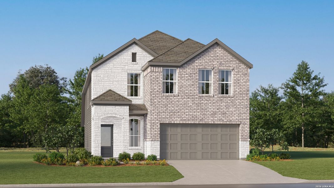 Front exterior of a new home in Grace Valley, Marion, TX, highlighting curb appeal (Image 19).