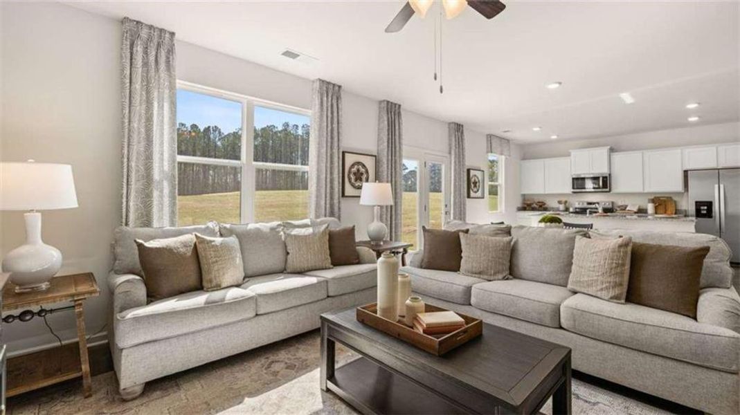 Furnished interior view inside a new home in Oakchase at Hampton, Hampton (Image 15).