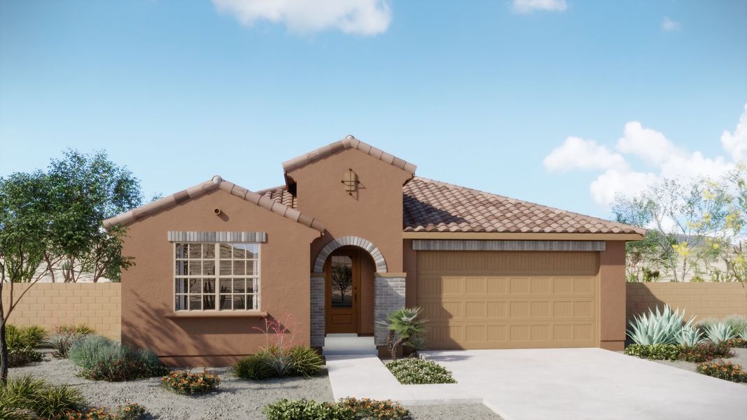 Representative exterior photo of a completed home built from the Alice by Mattamy Homes in Covena Pointe, Tucson, AZ (Image 3).