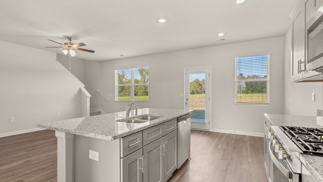 Representative furnished interior of a home built from the Ansley by D.R. Horton in Highland Hills, Graniteville (Image 6). Representative furnished interior of a home built from the Ansley by D.R. Horton in Highland Hills, Graniteville (Image 6).