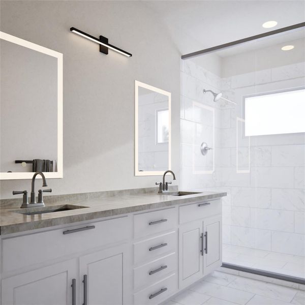 Furnished interior view inside a new home in , Houston (Image 15).