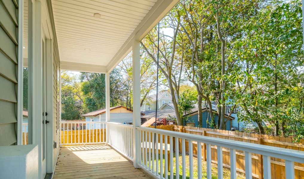 Exterior details and patio area of a home in , North Charleston (Image 27).