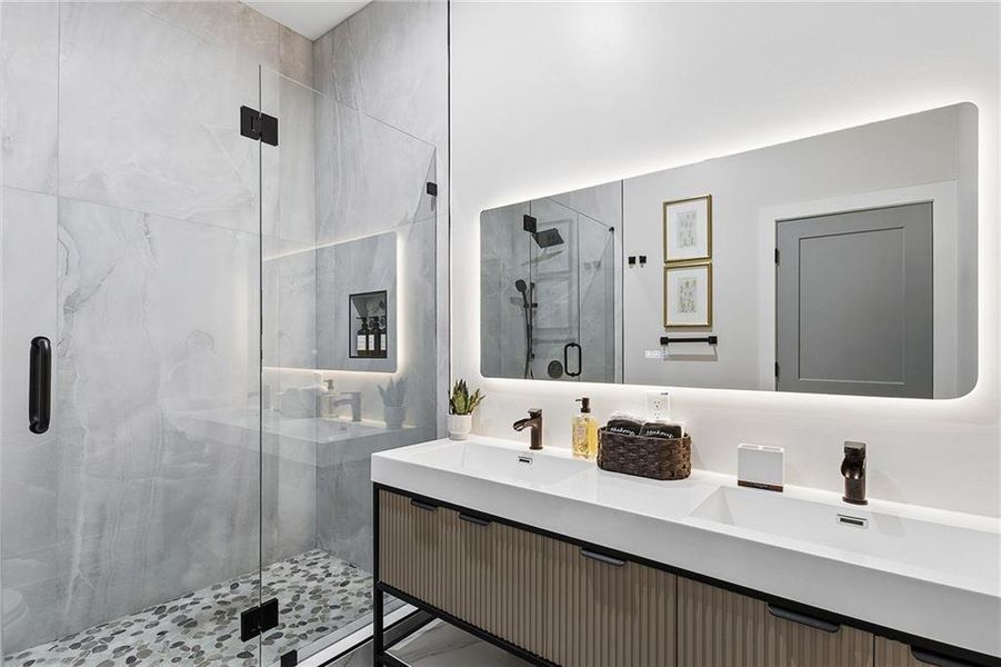 Furnished interior view inside a new home in , Atlanta (Image 10).