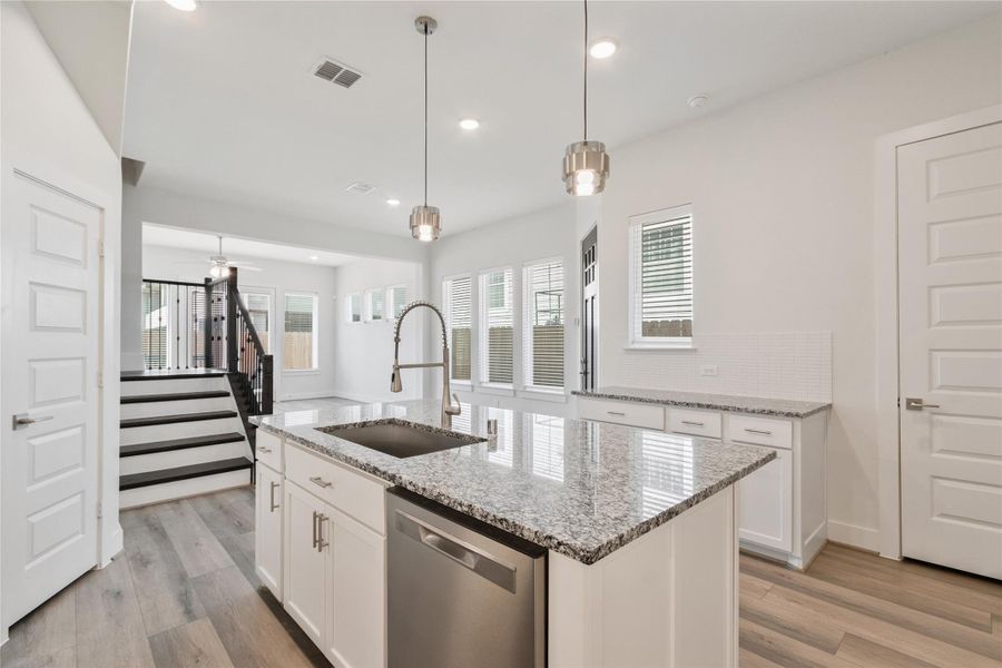 Furnished interior view inside a new home in Shady Acres, Houston (Image 9). Furnished interior view inside a new home in Shady Acres, Houston (Image 9).