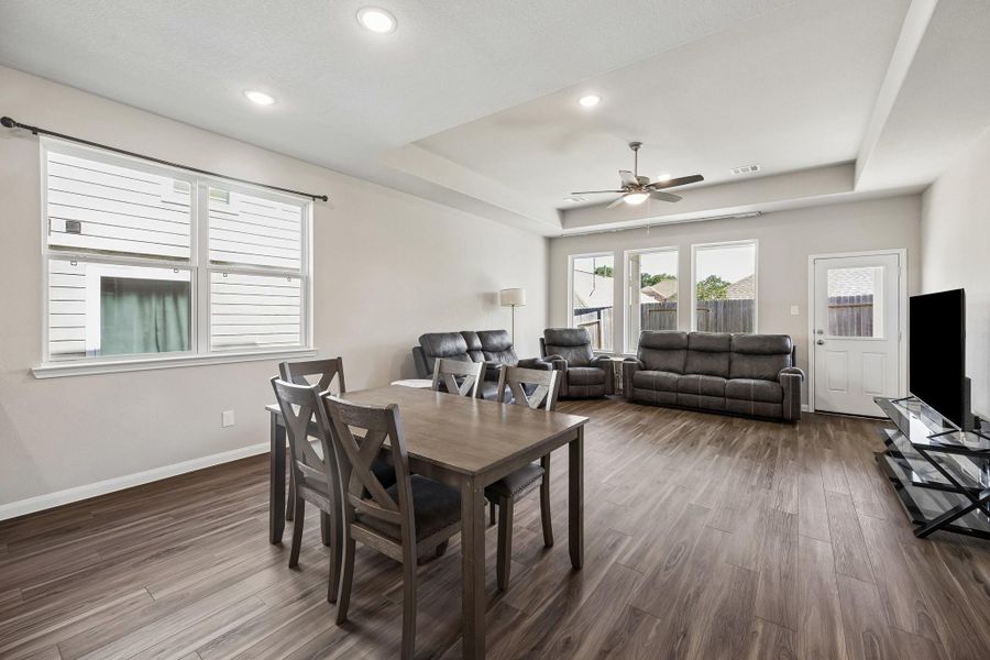 Natural light floods the open concept main area Natural light floods the open concept main area