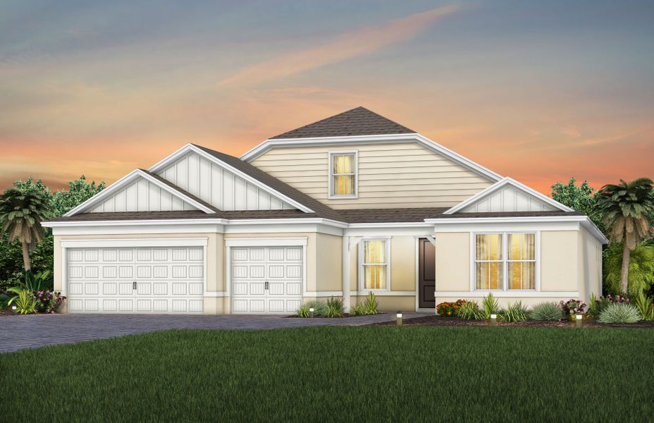 Representative exterior photo of a completed home built from the Stellar Grand by Del Webb in Del Webb Sunbridge, St. Cloud, FL (Image 23).