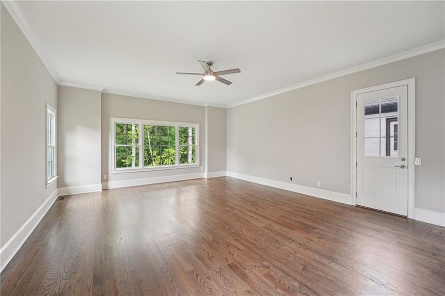 Spacious, unfurnished interior of a new home in The Reserve At Governors Towne Club, Acworth (Image 23). Spacious, unfurnished interior of a new home in The Reserve At Governors Towne Club, Acworth (Image 23).