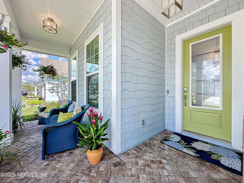 Exterior details and patio area of a home in Seabrook Village at Seabrook, Ponte Vedra (Image 22).