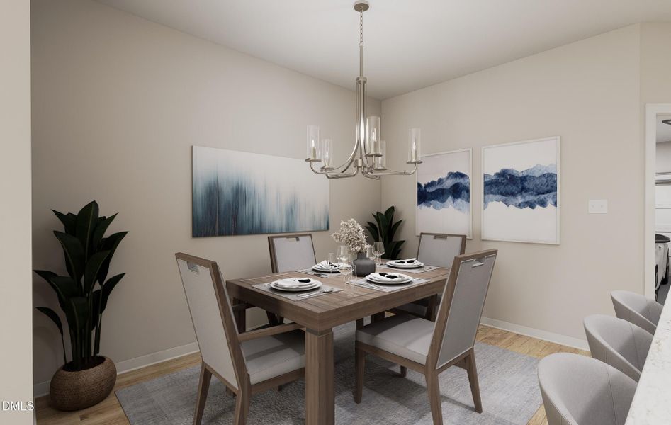 Furnished interior view inside a new home in The Knoll at White Oak, Garner (Image 6).