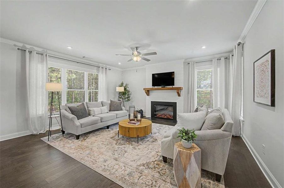 Furnished interior view inside a new home in The Estates at Hurricane Pointe, Douglasville (Image 16).