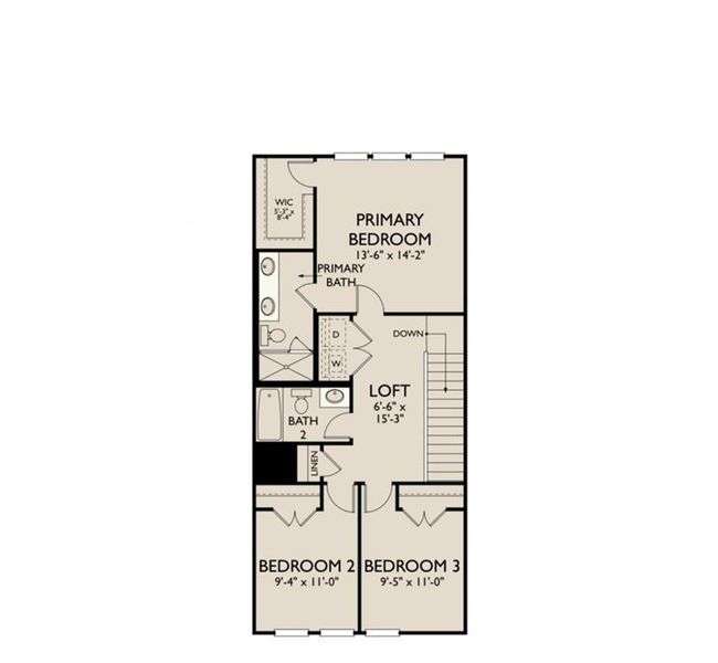 2D floor plan layout of this home in Laurelwood, Douglasville, GA (Image 5).