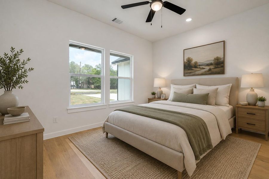 Virtually Staged 3rd bedroom