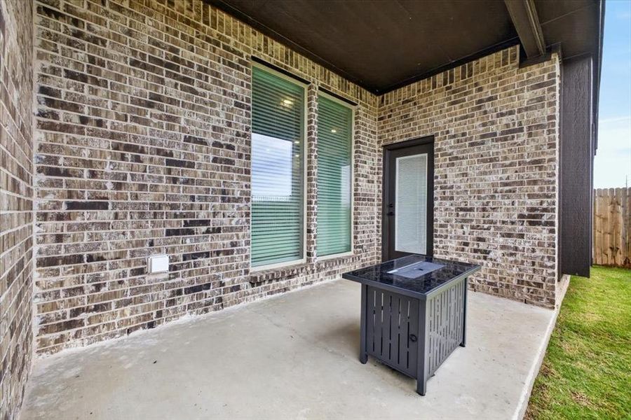 Exterior details and patio area of a home in , Godley (Image 4).