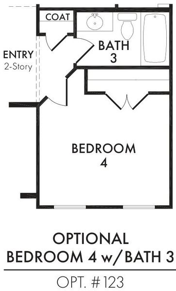 Bedroom 4/Bath 3 (eliminates Flex and Powder Bath) Bedroom 4/Bath 3 (eliminates Flex and Powder Bath)