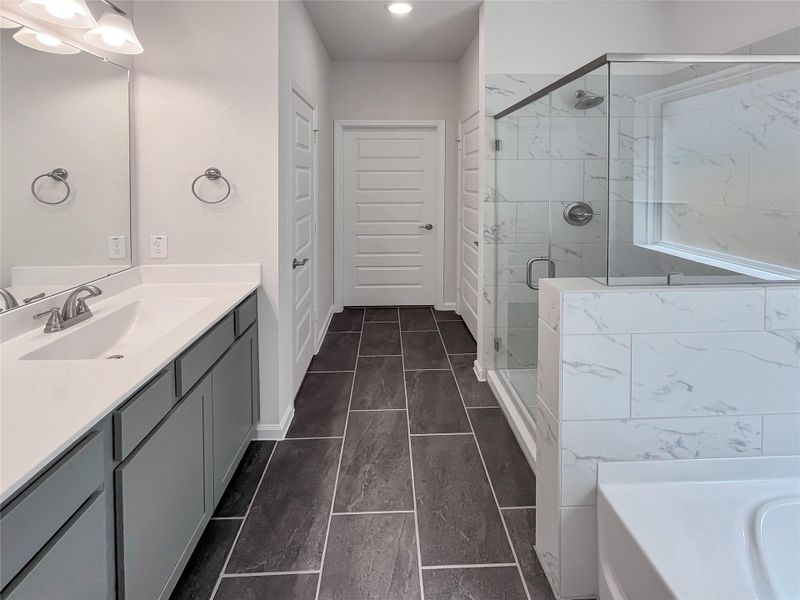 The Robin II- Owner's Bath with Separate Tub and Shower. Sample image to be used for example only.