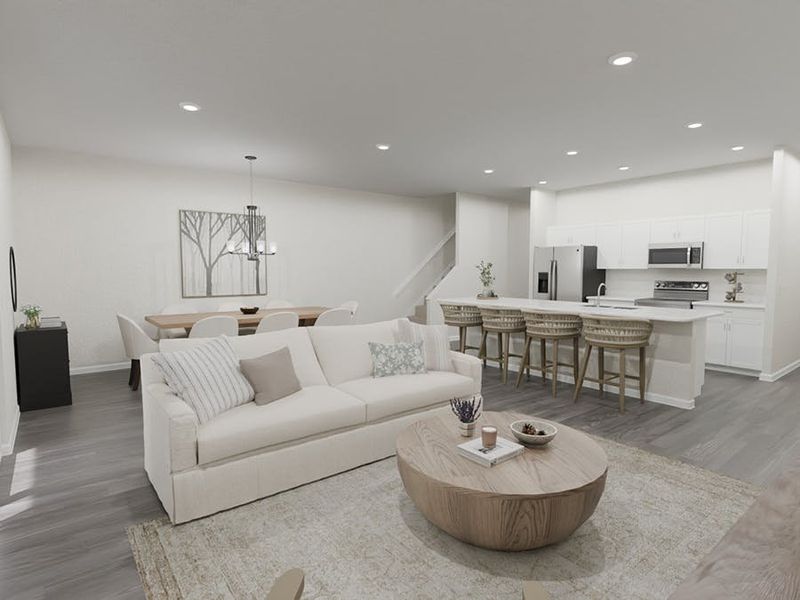 Luxurious, open layout townhome for sale in St. Cloud, FL, with a 2-car garage!