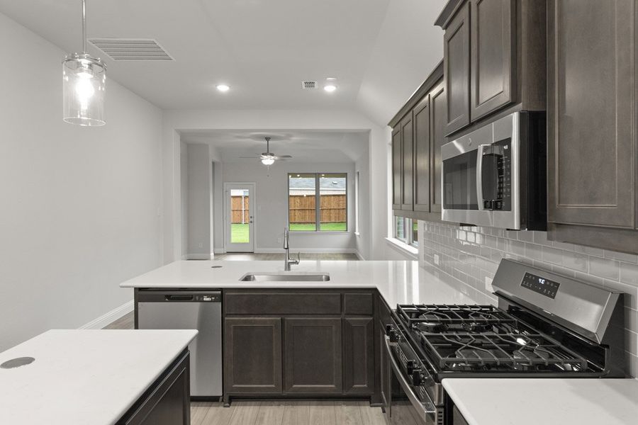 Representative furnished interior of a home built from the Statler by Pacesetter Homes in Keeneland, Aubrey (Image 6). Representative furnished interior of a home built from the Statler by Pacesetter Homes in Keeneland, Aubrey (Image 6).