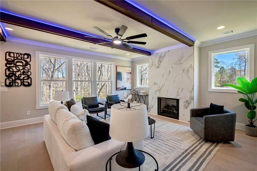 Furnished interior view inside a new home in , Atlanta (Image 21).