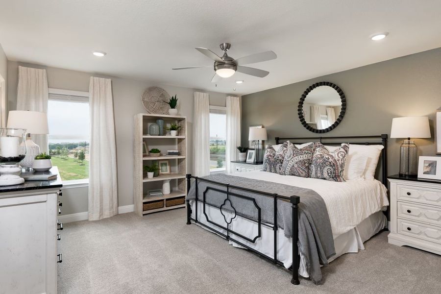 Representative furnished interior of a home built from the 2458 by KB Home in Salerno - Heritage Collection, Round Rock (Image 8). Representative furnished interior of a home built from the 2458 by KB Home in Salerno - Heritage Collection, Round Rock (Image 8).