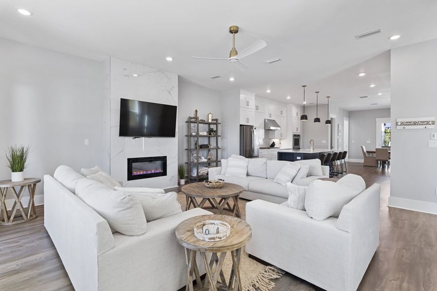 Representative furnished interior of a home built from the The Heron 20 by Brock Built in Twin Palms, Inlet Beach (Image 10).