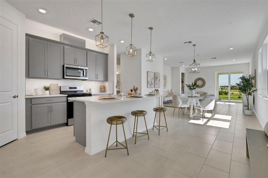 Furnished interior view inside a new home in Creekside Run at Babcock Ranch, Punta Gorda (Image 7).
