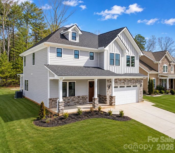 Front exterior of a new home in , Hickory, NC, highlighting curb appeal (Image 2). Front exterior of a new home in , Hickory, NC, highlighting curb appeal (Image 2).