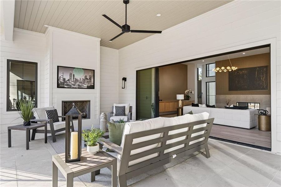 Exterior details and patio area of a home in , Atlanta (Image 28).