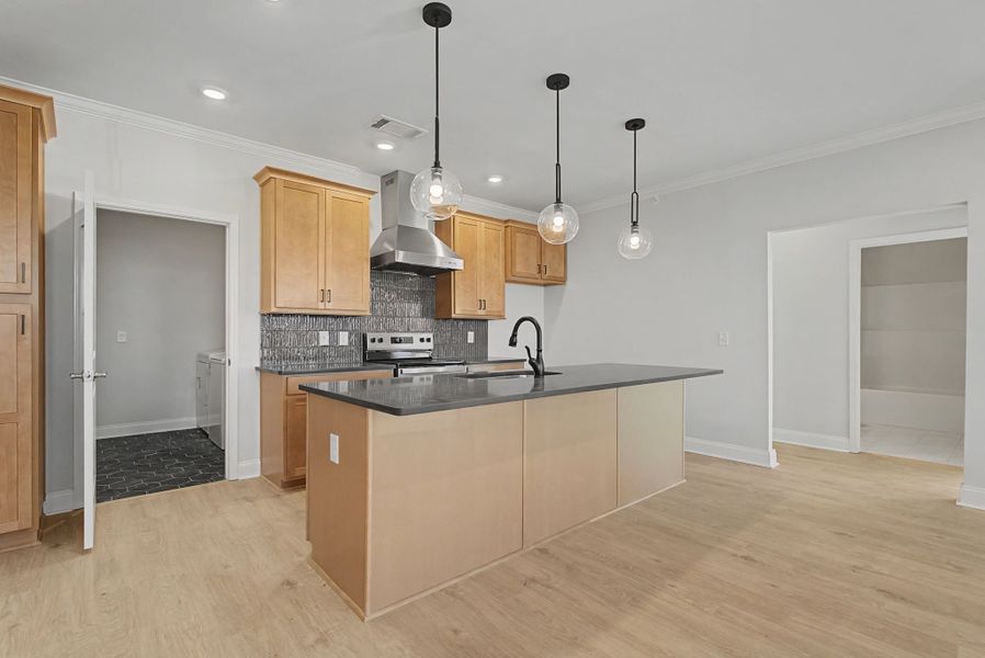 Carothers Farms Town Center Homes (Condos) Kitchen with Island