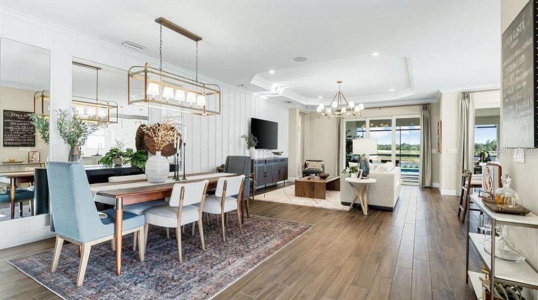 Furnished interior view inside a new home in Esplanade at Center Lake Ranch, St. Cloud (Image 18).