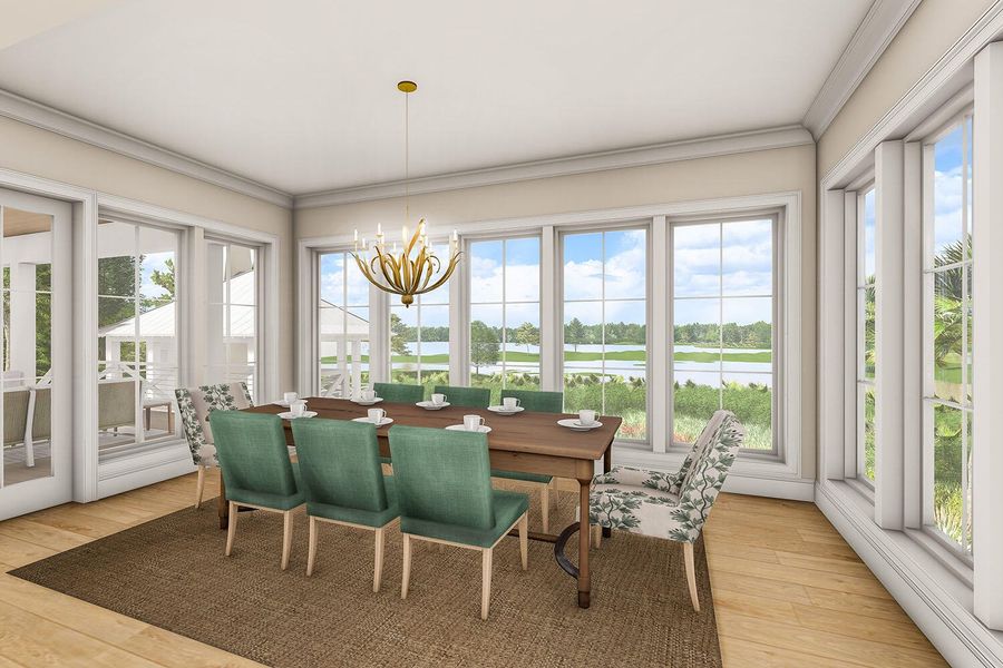 Furnished interior view inside a new home in , Johns Island (Image 7).