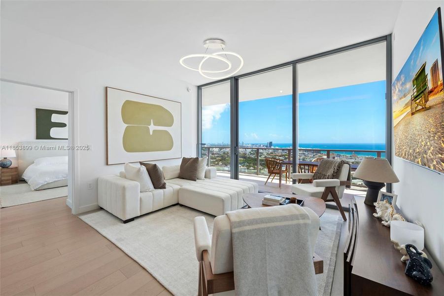 Furnished interior view inside a new home in , Miami Beach (Image 10). Furnished interior view inside a new home in , Miami Beach (Image 10).